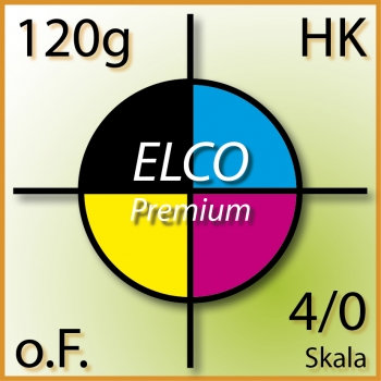 BU DIN C4 (324 x 229 mm) ohne Fenster, Haftklebung, 120g/m2, 4/0 ISO-Skala, ELCO Premium