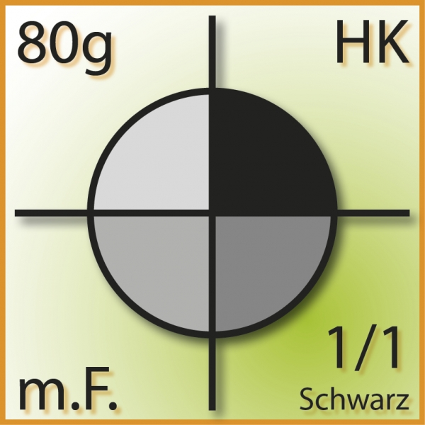 BU DIN Lang (220 x 110 mm) mit Fenster, Haftklebung, 80 g/m2, 1/1 Schwarz
