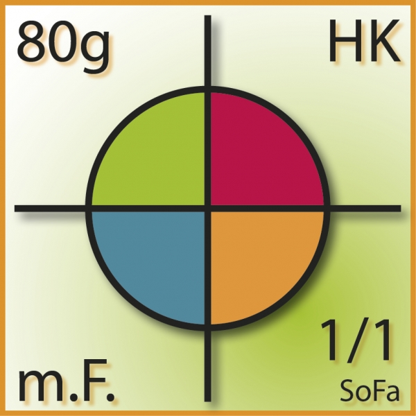 DL, mF, HK, 80g, 1-1 Sonderfarbe