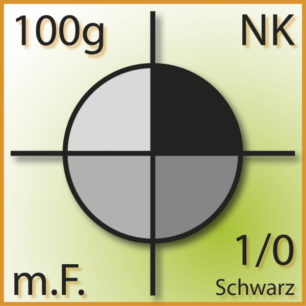 220x220, m.F., NK, ISK, 100g, 1/0 Schwarz