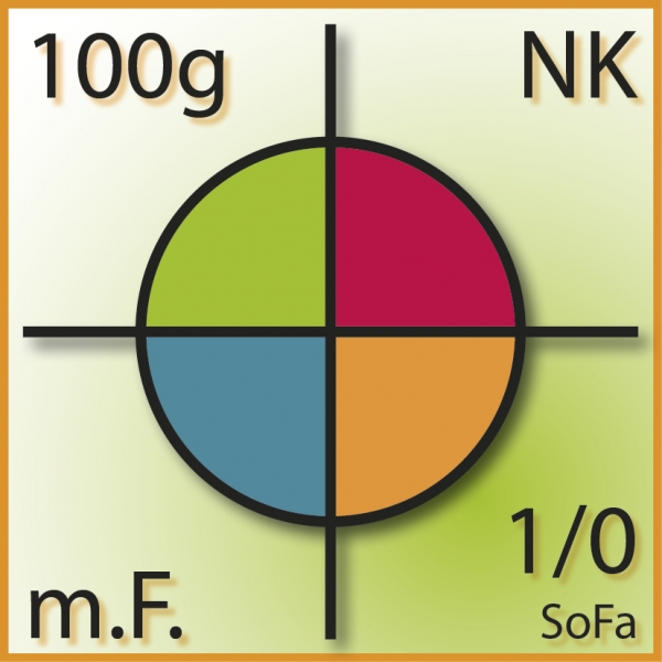 220x220, m.F., NK, ISK, 100g, 1/0 Sonderfarbe
