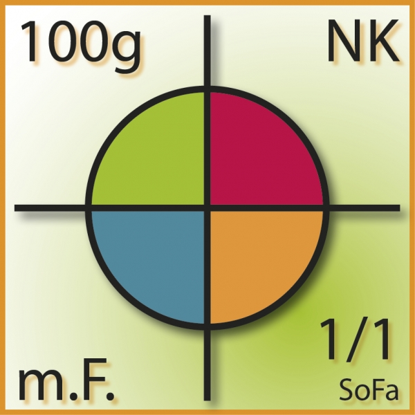 220x220, m.F., NK, ISK, 100g, 1/1 Sonderfarbe