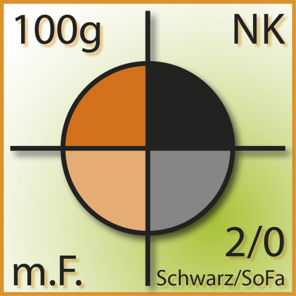 C4, m.F., NK, 100g, 2/0 Schwarz/Sonderfarbe