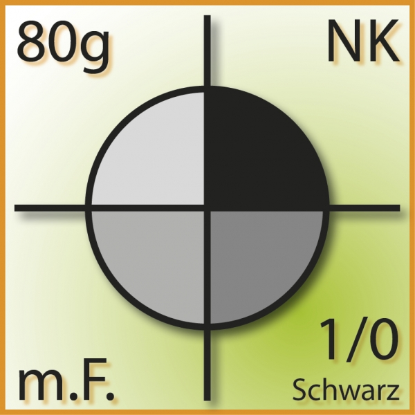 C5, m.F., NK, ASK, 80g, 1/0 Schwarz
