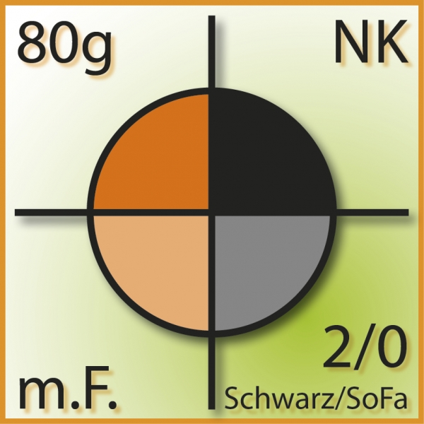 C5, m.F., NK, ASK, 80g, 2/0 Schwarz/Sonderfarbe