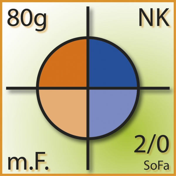 C5, m.F., NK, ASK, 80g, 2/0 Sonderfarben