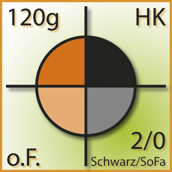 B4, o.F., HK, 120g, 2/0 Schwarz/sonderfarbe
