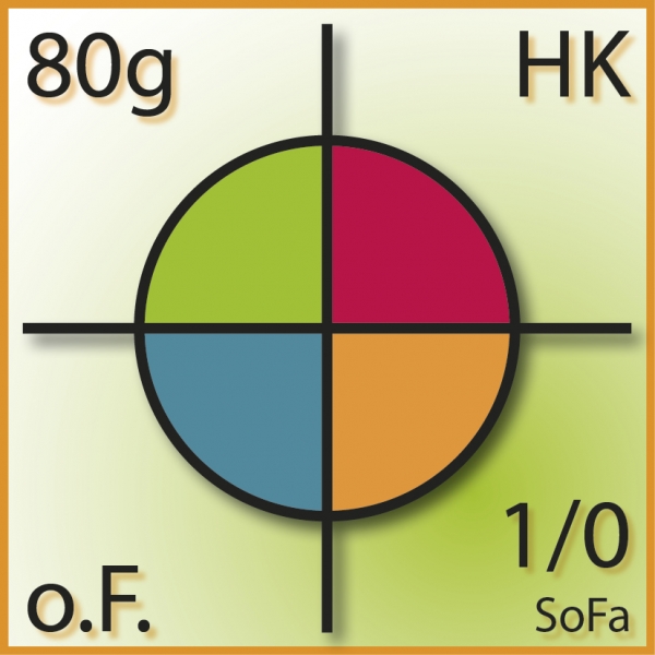 DL, oF, HK, 80g, 1-0 Sonderfarbe