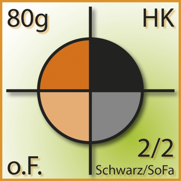 C6/5, oF, HK, 80g, 2-2 Schwarz/Sonderfarbe