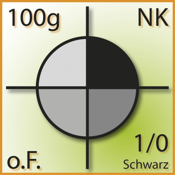 C4, o.F., NK, 100g, 1/0 Schwarz